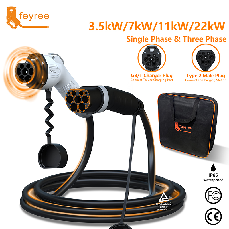 Ev Charger Type 2 22Kw 32A 3 Phase - Feyree EV Charging Cable Type2 Male