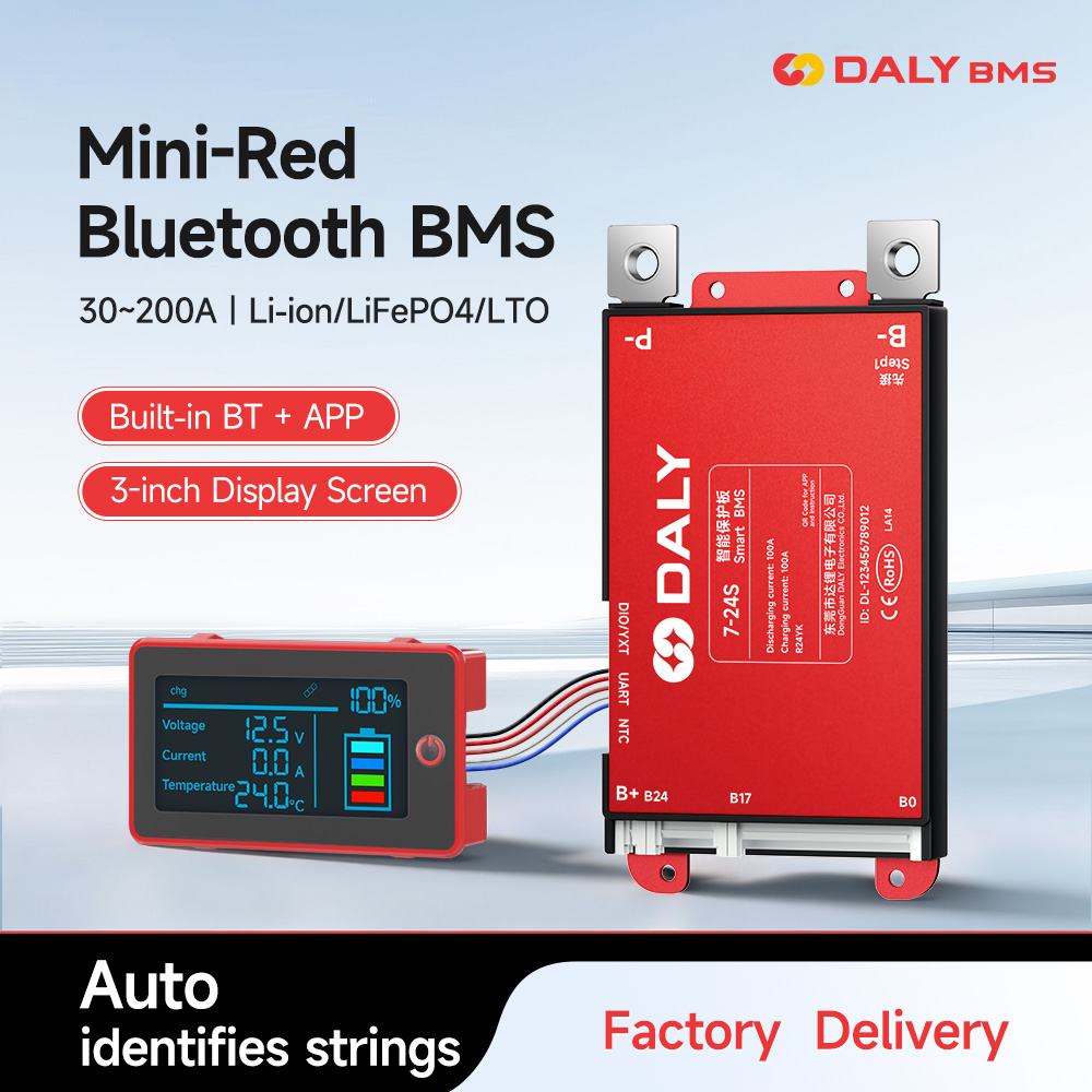 Smart Bms 24S 200A Bluetooth Lifepo4 - Daly Smart 3inch LCD BMS 30A