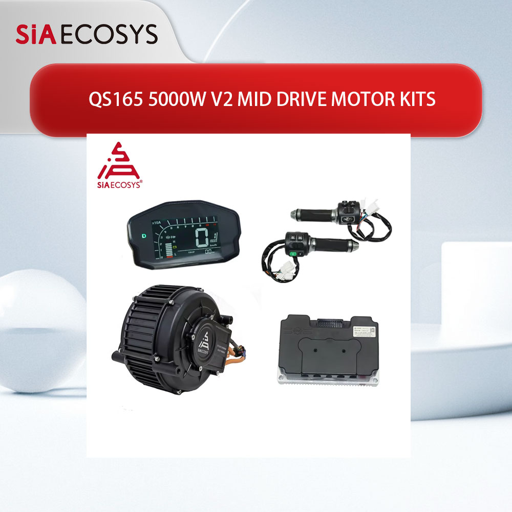 QSMOTOR QS165 V2 5000W 72V 35H - огляд і ціна Mid Drive Motor Kit 72V 5000W