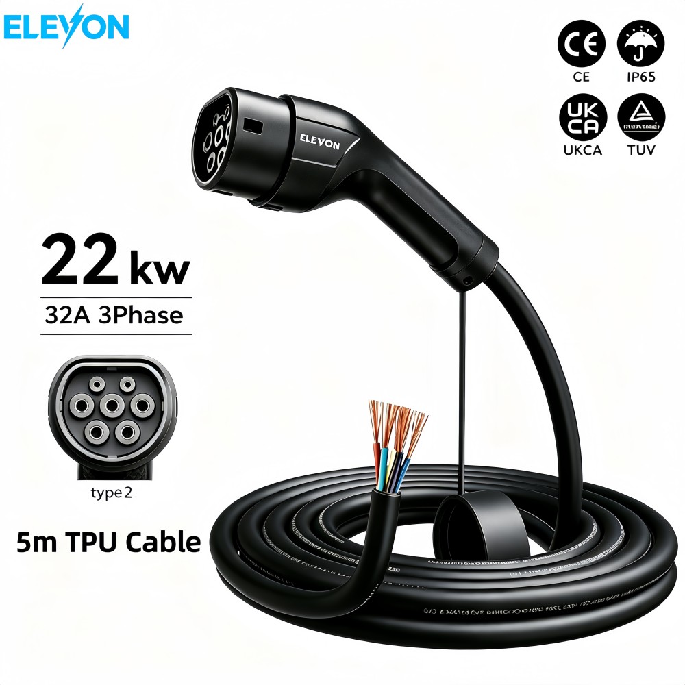 ELEVON EV Charger Type2 Female - огляд і ціна Ev Charger Type 2 22Kw 32A 3 Phase