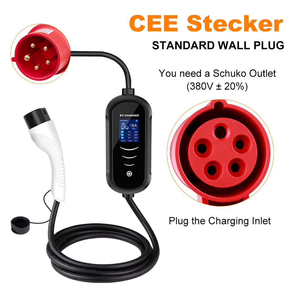 IPENGEN 11KW 16A 3 Phase EV Po - огляд і ціна Type 2 Portable Ev Charger 11Kw Cee