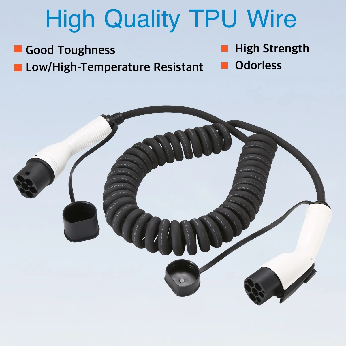 EVcharger4U 5M/7M Spiral EV Ch - огляд і ціна Ev Charger Type 2 22Kw 32A 3 Phase