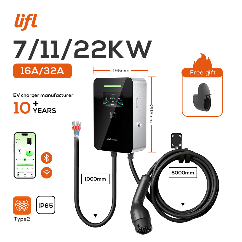 Lifl 7KW 11KW 22KW 3‑Phase Wal - огляд і ціна Ev Charger Type 2 22Kw 32A 3 Phase